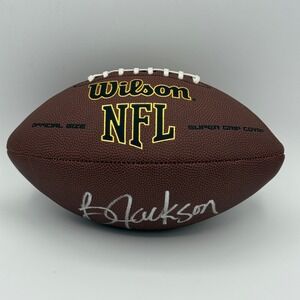 Bo‎ Jackson Autographed Wilson NFL Football Super Grip Cover Official Size